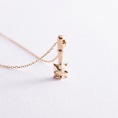 Колье "Булава" в желтом золоте кол02260 №6