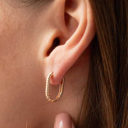 Серьги "Alisia" в красном золоте с09216 №5