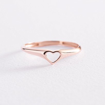 Золотое кольцо "Сердечко" к07010