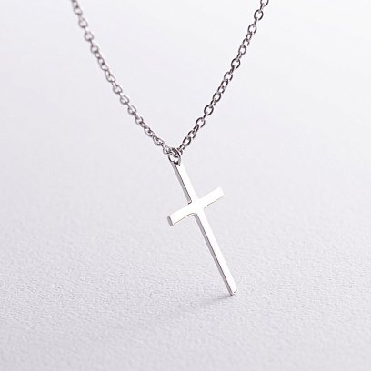 Серебряное колье "Крестик" 1104