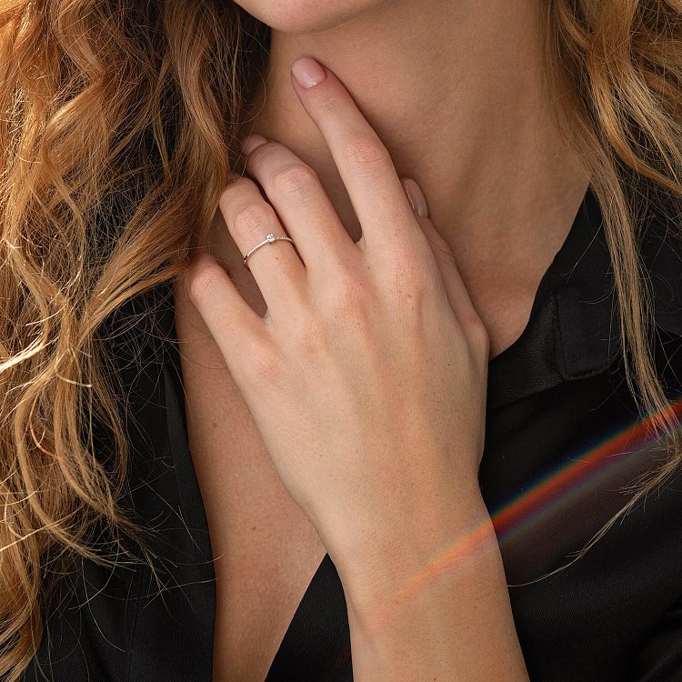 Помолвочное золотое кольцо с бриллиантами 227581121 от ювелирного магазина Оникс - 2