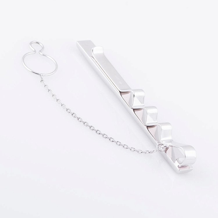 Затиск для краватки з білого золота заж00120 від ювелірного магазину Онікс - 1