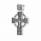 Серебряный православный крест с чернением 132404 от ювелирного магазина Оникс