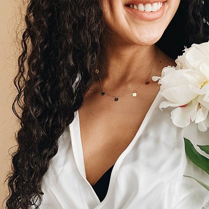 Золотое колье с монетками кол01442 №10