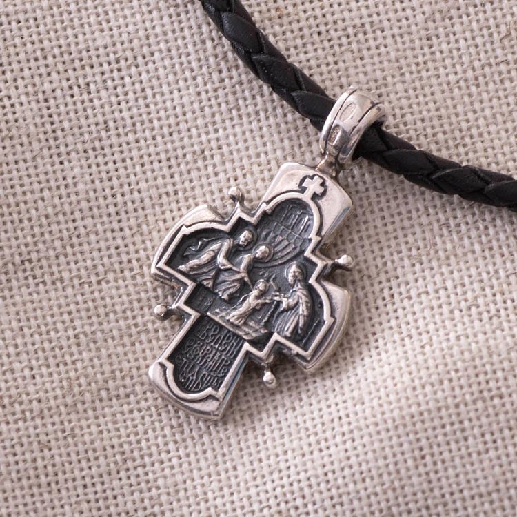 Православный крест "Распятие. Введение во Храм Пресвятой Богородицы" 13510 - 4 Православный крест "Распятие. Введение во Храм Пресвятой Богородицы" 13510 от ювелирного магазина Оникс - 4