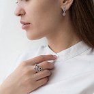Золотое кольцо с синими сапфирами и бриллиантами к684 от ювелирного магазина Оникс - 3