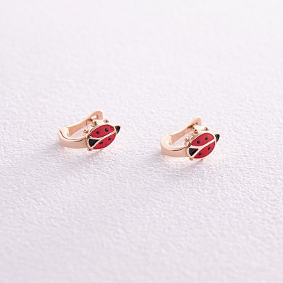 Золоті дитячі сережки "Сонечка" с04782