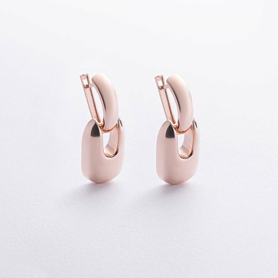 Сережки "Nicoletta" у червоному золоті с09149 №3