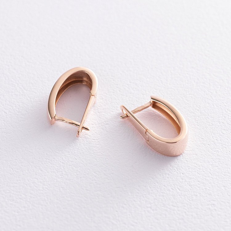 Золотые серьги "Минимализм" с07204 от ювелирного магазина Оникс - 2