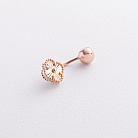 Золотой пирсинг в пупок "Клевер" пир00282 от ювелирного магазина Оникс