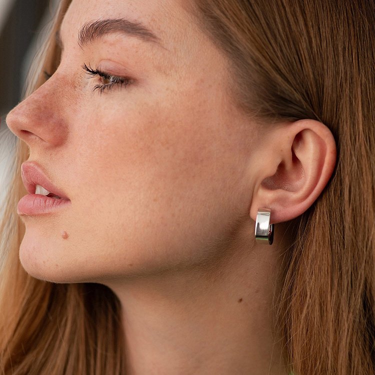 Серьги "Loren" в белом золоте с09028 от ювелирного магазина Оникс - 3