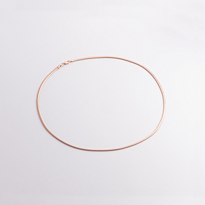 Колье "Gisele" в красном золоте (снейк - 2.5 мм) ц00321-2,5 №2