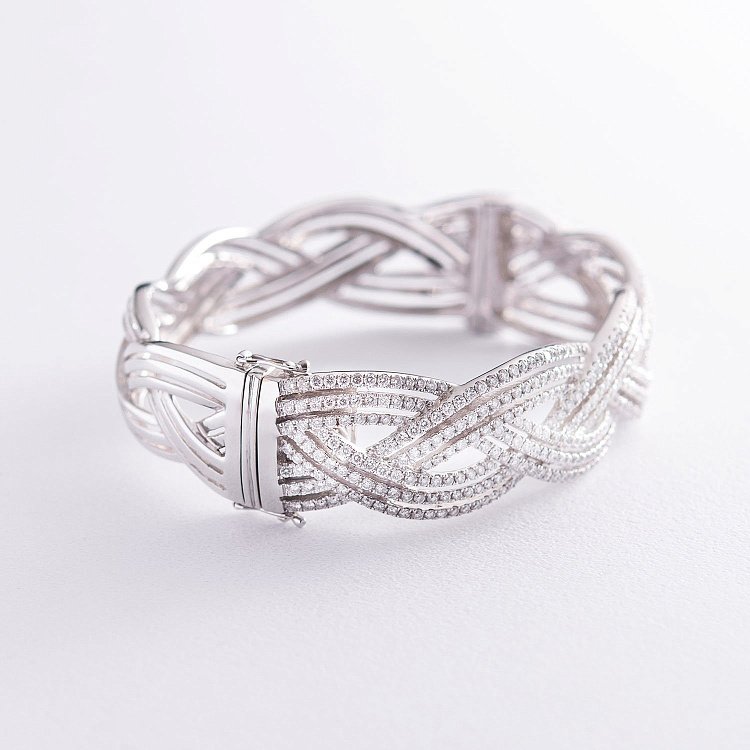 Браслет в білому золоті з діамантами бркит від ювелірного магазину Онікс - 2