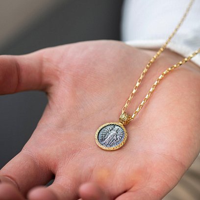 Срібна ладанка "Ангел Хранитель. Молитва" 132962 №5