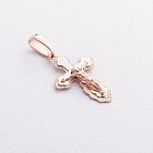 Золотий хрестик "Розп'яття. Спаси і Збережи" 210196 от ювелирного магазина Оникс