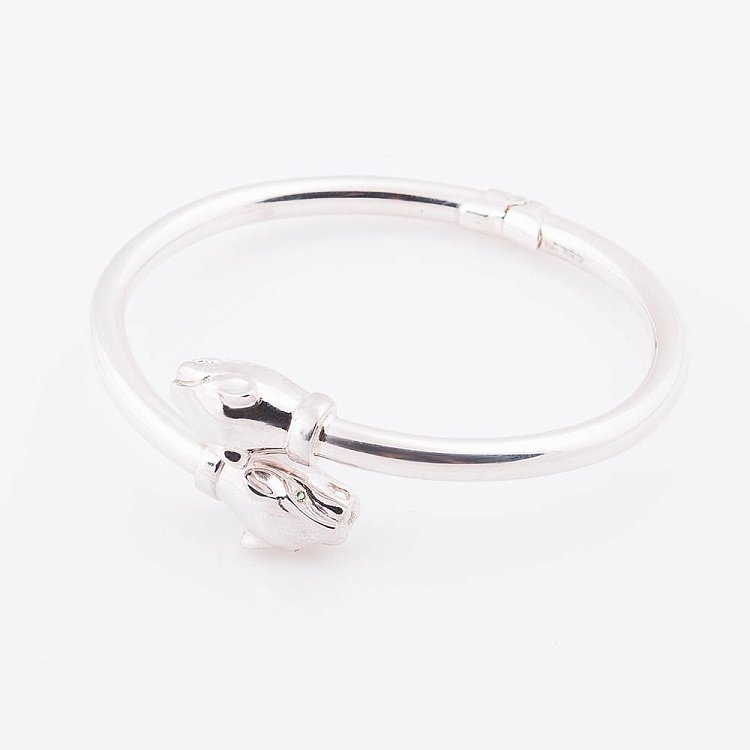 Серебряный браслет с Пантерами 141169 от ювелирного магазина Оникс - 1