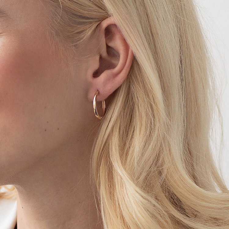 Золоті сережки - кільця с07566 від ювелірного магазину Онікс - 5