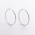 Серьги - кольца в серебре 123522 от ювелирного магазина Оникс