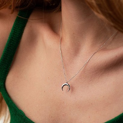 Кольє "Лунниця" в білому золоті кол02063 №3