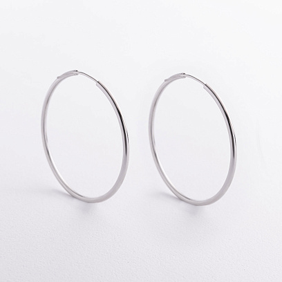 Серьги - кольца в серебре 123522