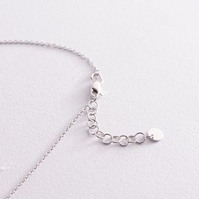 Колье "Монетки" в белом золоте 860417В №4