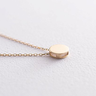 Кольє "Маленький коло" в жовтому золоті (0.7 см) кол01756 №3