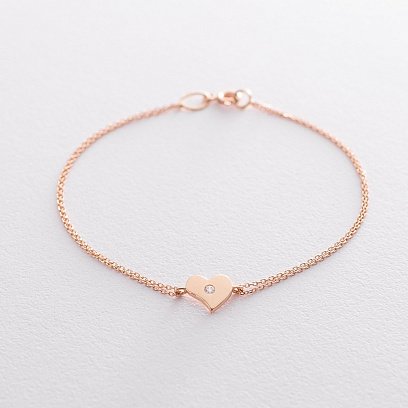 Золотой браслет "Сердечко" б02922