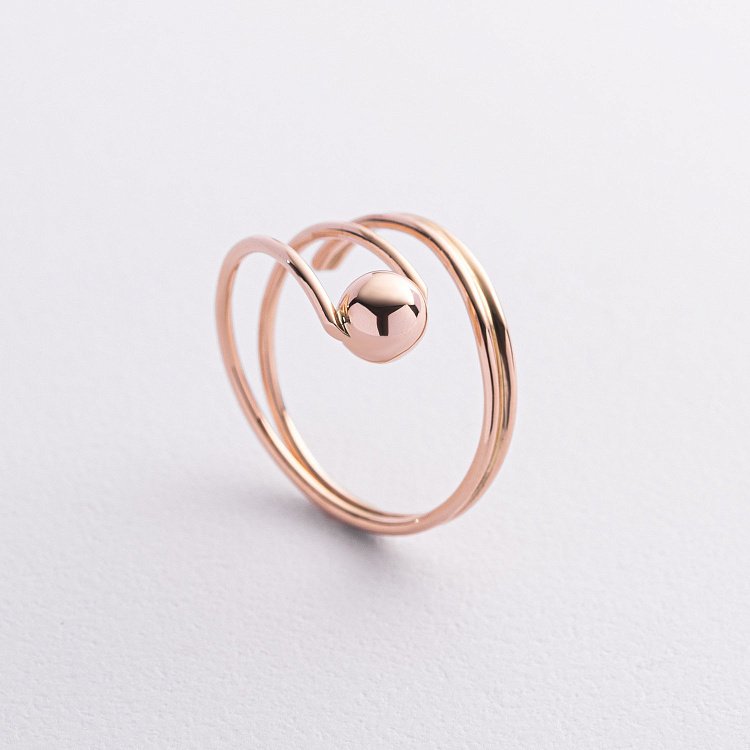 Каблучка "Кулька" у червоному золоті к08280 від ювелірного магазину Онікс - 2