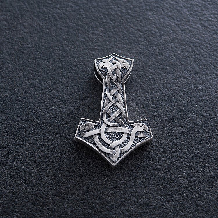 Срібний кулон "Молот з Щитом Іггдрасіля" 7047 від ювелірного магазину Онікс - 3