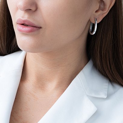 Срібні сережки 122859 №2