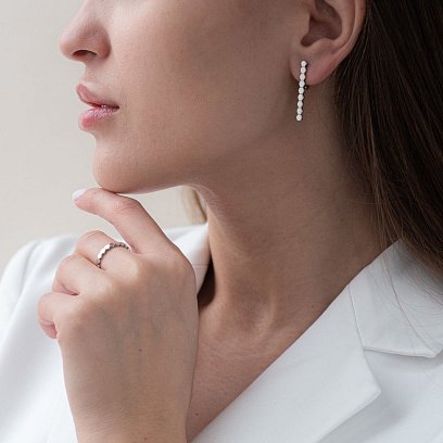 Серебряное кольцо "Грани" 112585 №2