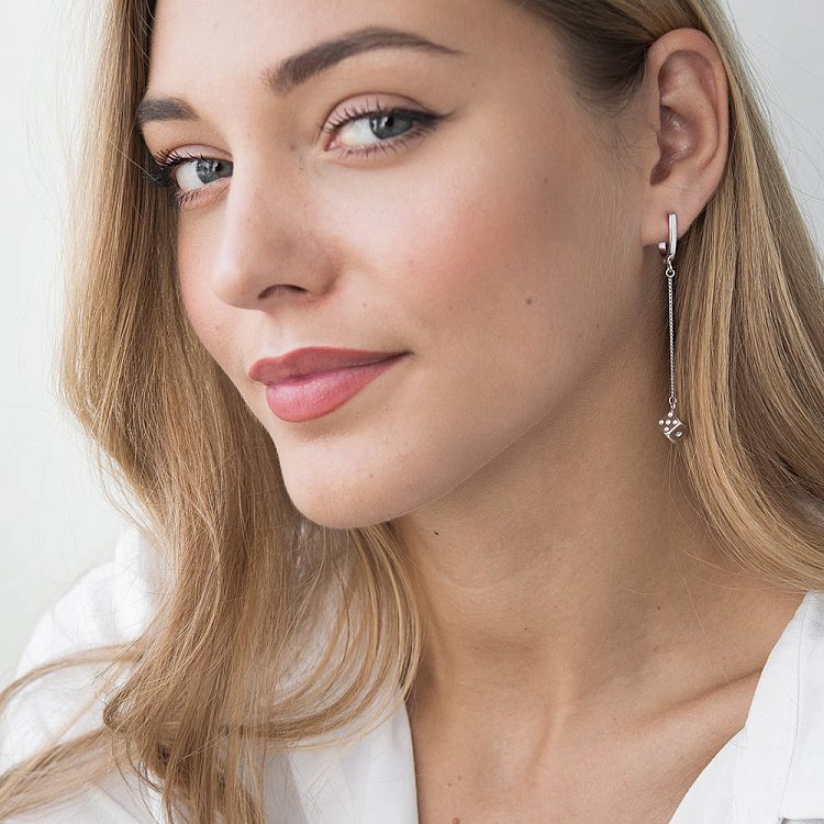 Срібні сережки "Кубик рубик" 122232 від ювелірного магазину Онікс - 2