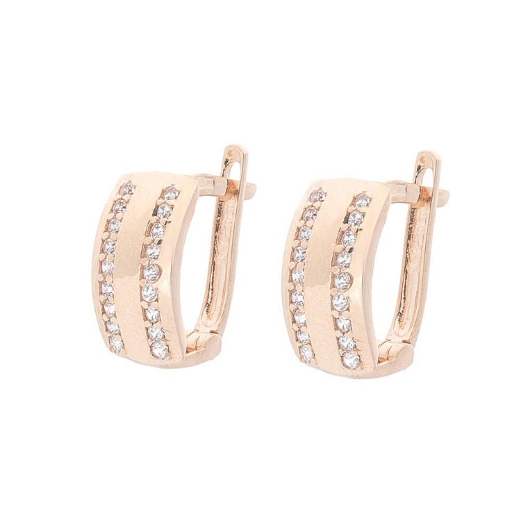 Золоті сережки (фіаніти) с05666 від ювелірного магазину Онікс