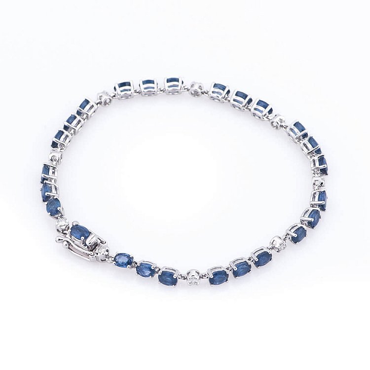 Золотий браслет з сапфірами і діамантами бб0006he від ювелірного магазину Онікс