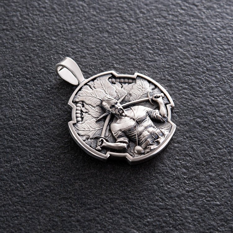 Срібний кулон "Український козак. Молитва до Пресвятої Богородиці" 133207 від ювелірного магазину Онікс - 20