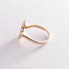 Кольцо "Клевер" в желтом золоте (эмаль) к06710 от ювелирного магазина Оникс - 2