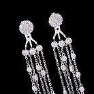 Срібні сережки з фіанітами 121718 от ювелирного магазина Оникс - 1