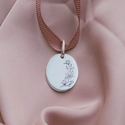 Серебряный кулон "Цветочки" 133045цвет