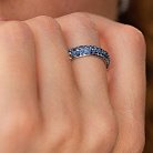 Золотое кольцо с сапфирами кб0446gl от ювелирного магазина Оникс - 5