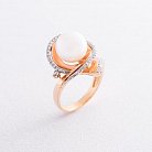Золотое кольцо с бриллиантами и жемчугом к774 от ювелирного магазина Оникс