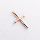 Золотой крестик "Распятие. Спаси и Сохрани" (на укр. языке) п04101 от ювелирного магазина Оникс - 1