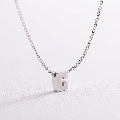 Срібне кольє з літерою "С" 1105 С