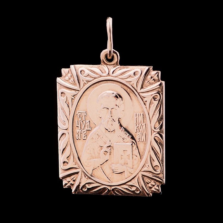 Золота ладанка "Св. Миколай" п00087 від ювелірного магазину Онікс