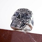 Серебряное мужское кольцо с черепом (чернение) 112190 от ювелирного магазина Оникс - 8