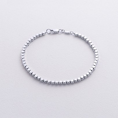 Браслет "Кубики" (белое золото) mini б05463