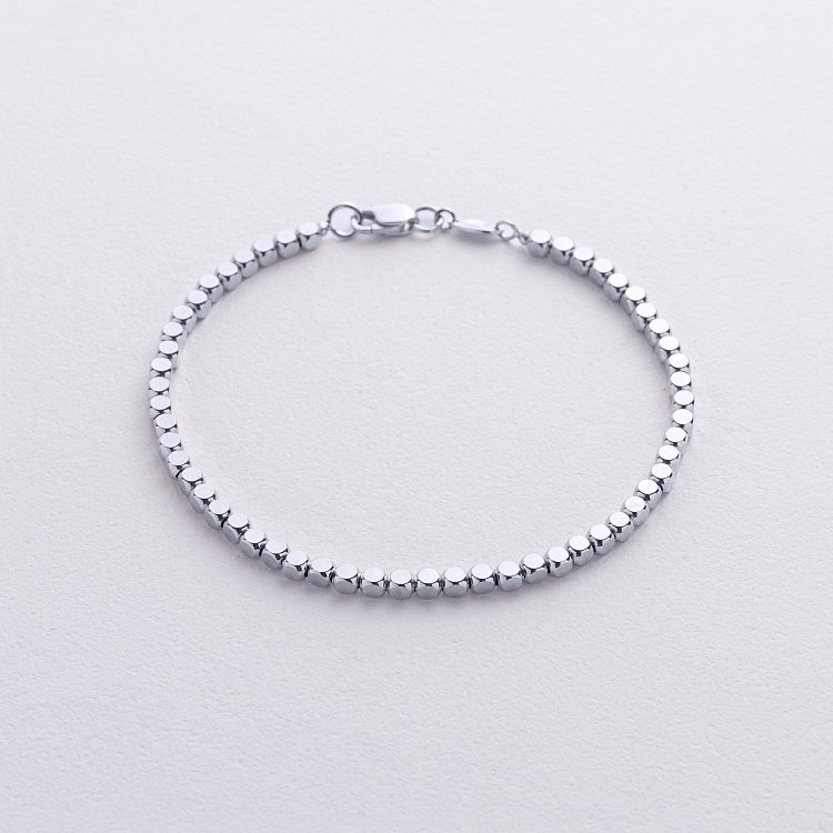 Браслет "Кубики" (белое золото) mini б05463 от ювелирного магазина Оникс