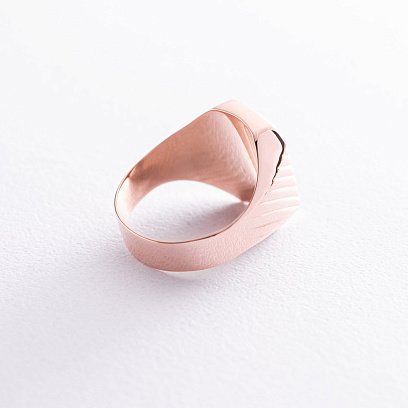 Золотая мужская печатка (оникс) к02945 №3