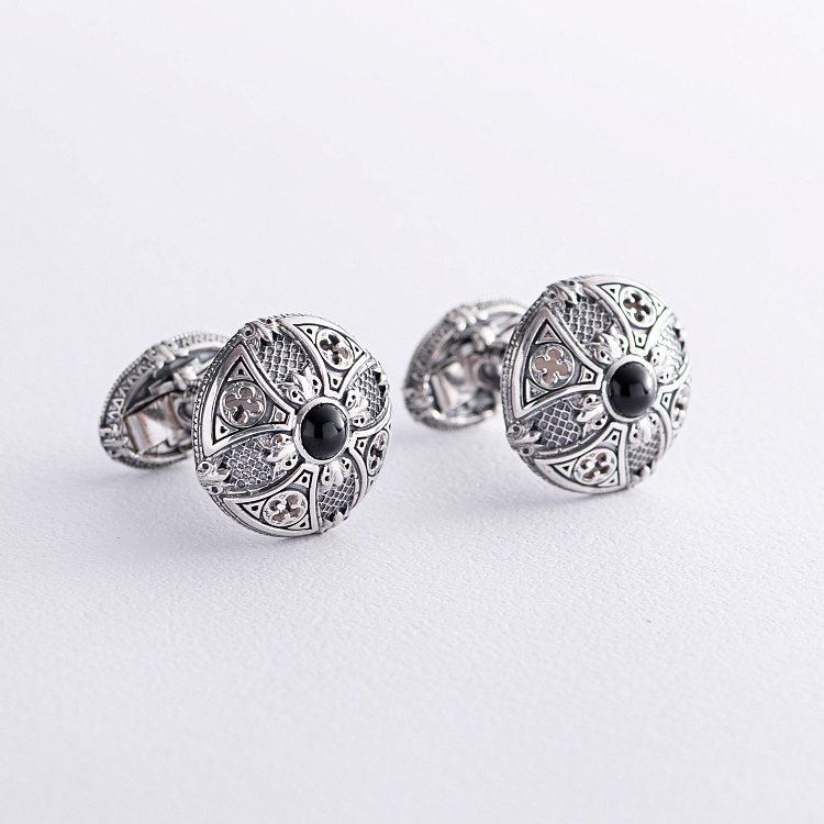 Серебряные запонки "Gothic classic" zaponki1 от ювелирного магазина Оникс - 1