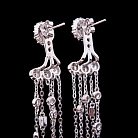 Срібні сережки з фіанітами 121718 от ювелирного магазина Оникс - 3