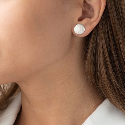 Срібні сережки "Маленькі комети" (матові) 122826 №2